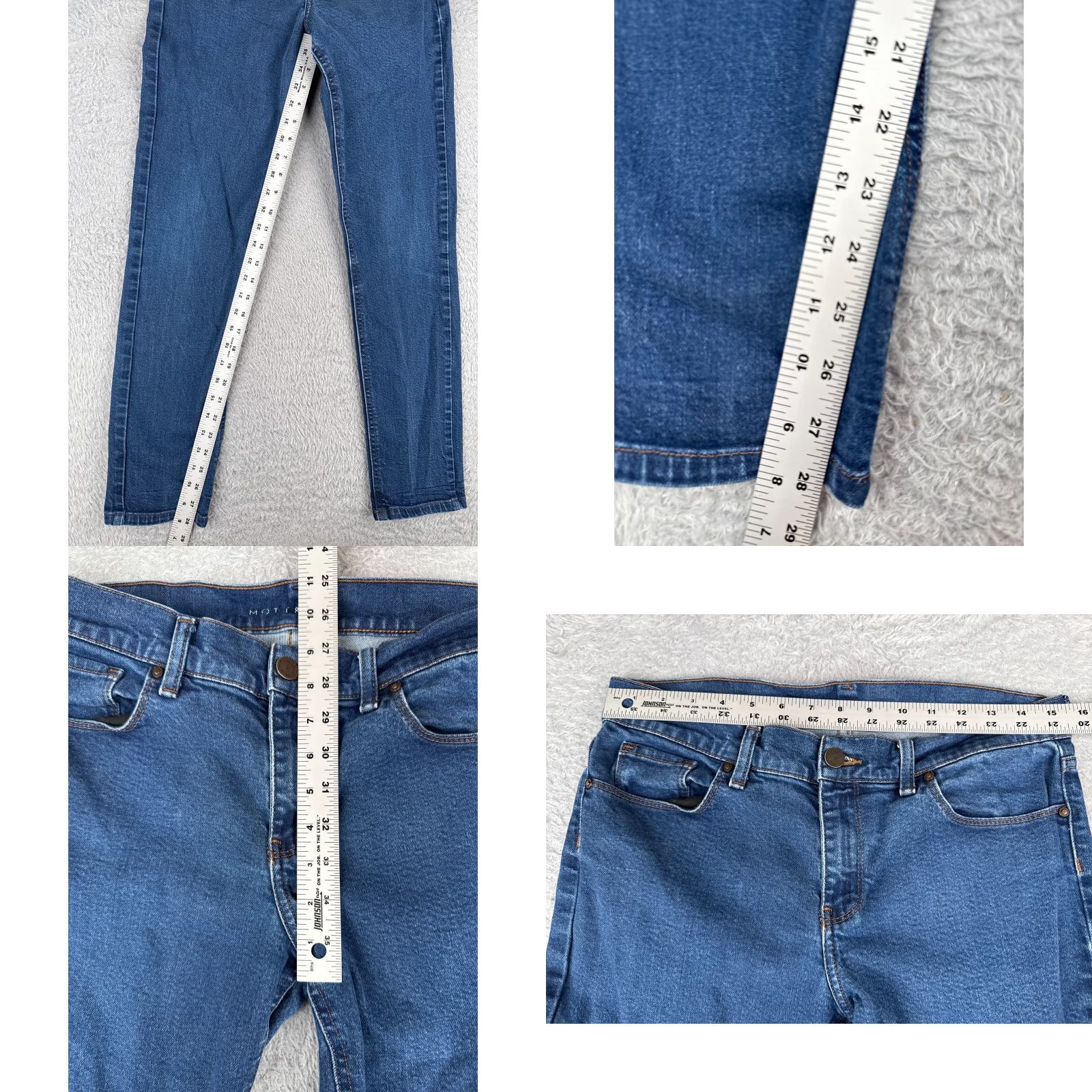 Mott & Bow Mott & Bow Jeans Juniors 3 Blue Denim Boyfriend Skinny Mid Rise 28x30 Jeans Womens Size 26" / US 2 / IT 38 - 8 Thumbnail