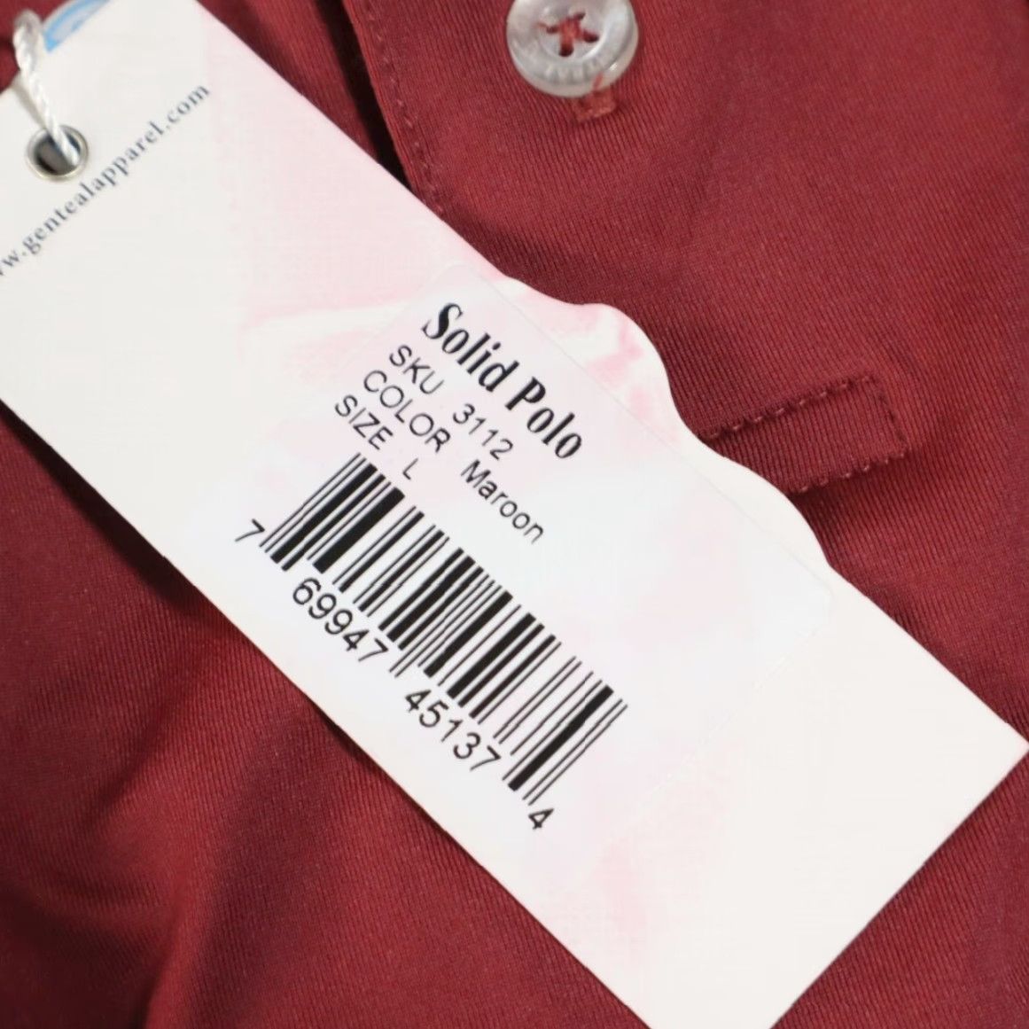 Vintage Genteal Genteal Stretch Polyester Solid Polo Shirt Maroon Men's L Shirt Polo Mens Maroon L Genteal Stretch Polyester Solid Polo Shirt Size US L / EU 52-54 / 3 - 6 Thumbnail