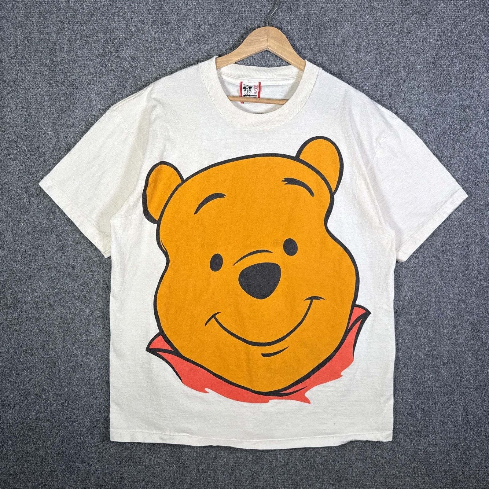 Vintage Winnie The Pooh Shirt XL White 90s Big Face Jumbo