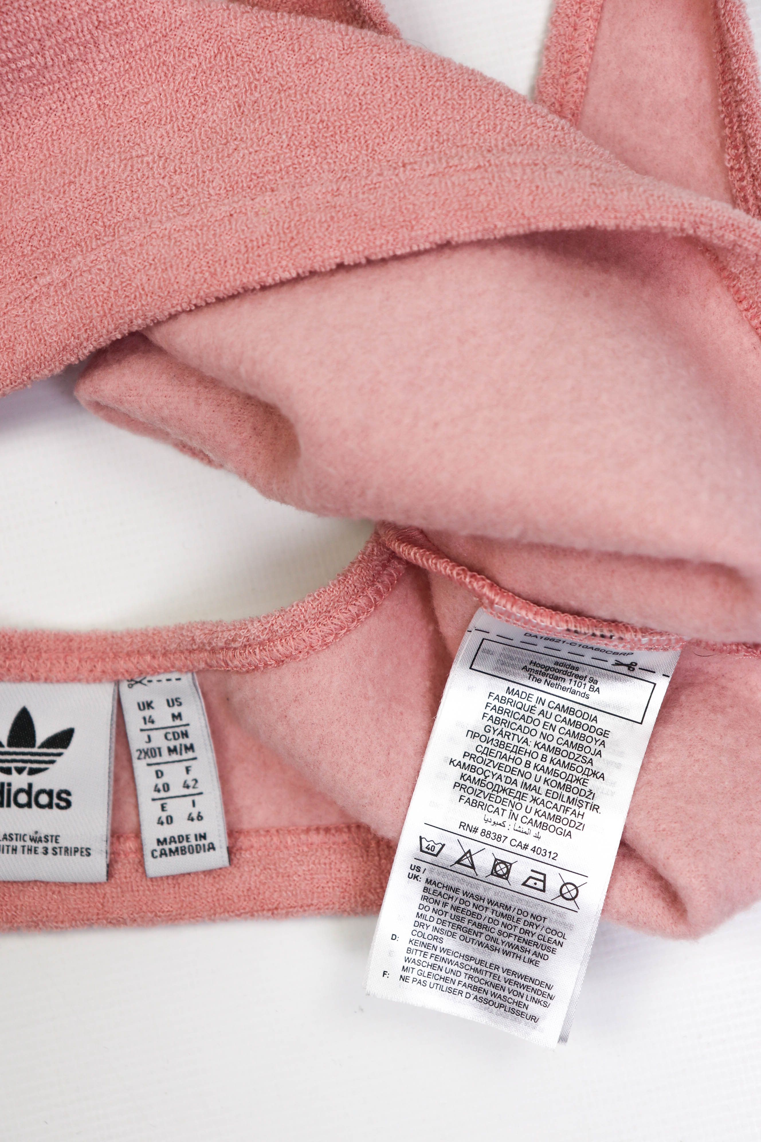 Adidas Women's Adidas '21 Peach Pink Towel Crop Top Size M / US 6-8 / IT 42-44 - 5 Thumbnail