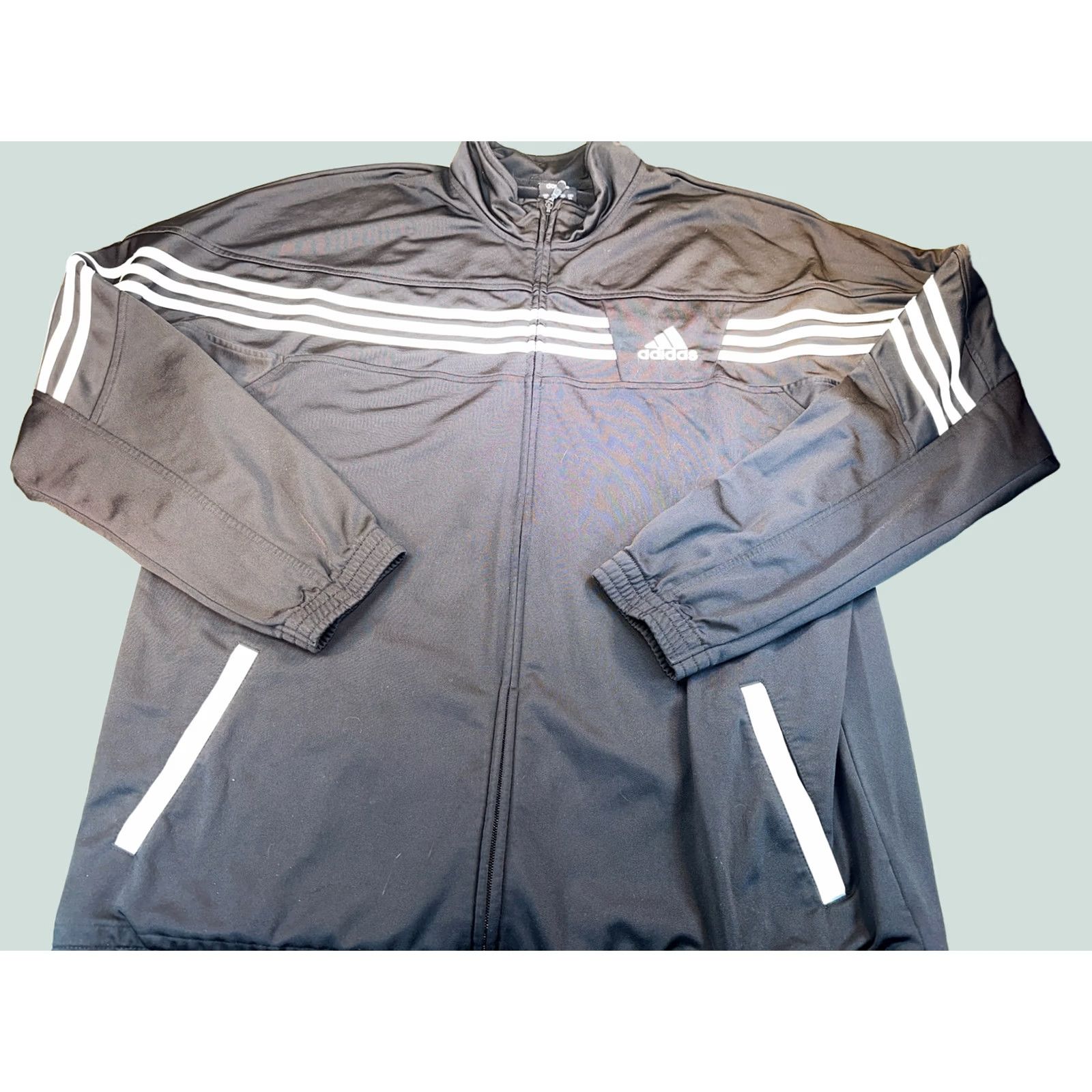 Adidas VINTAGE? No. (Remove) Men’s Adidas track jacket 2XL black Adidas Track Jacket Men 2XL Black Activewear Jacket Mens Size US XXL / EU 58 / 5 - 1 Thumbnail