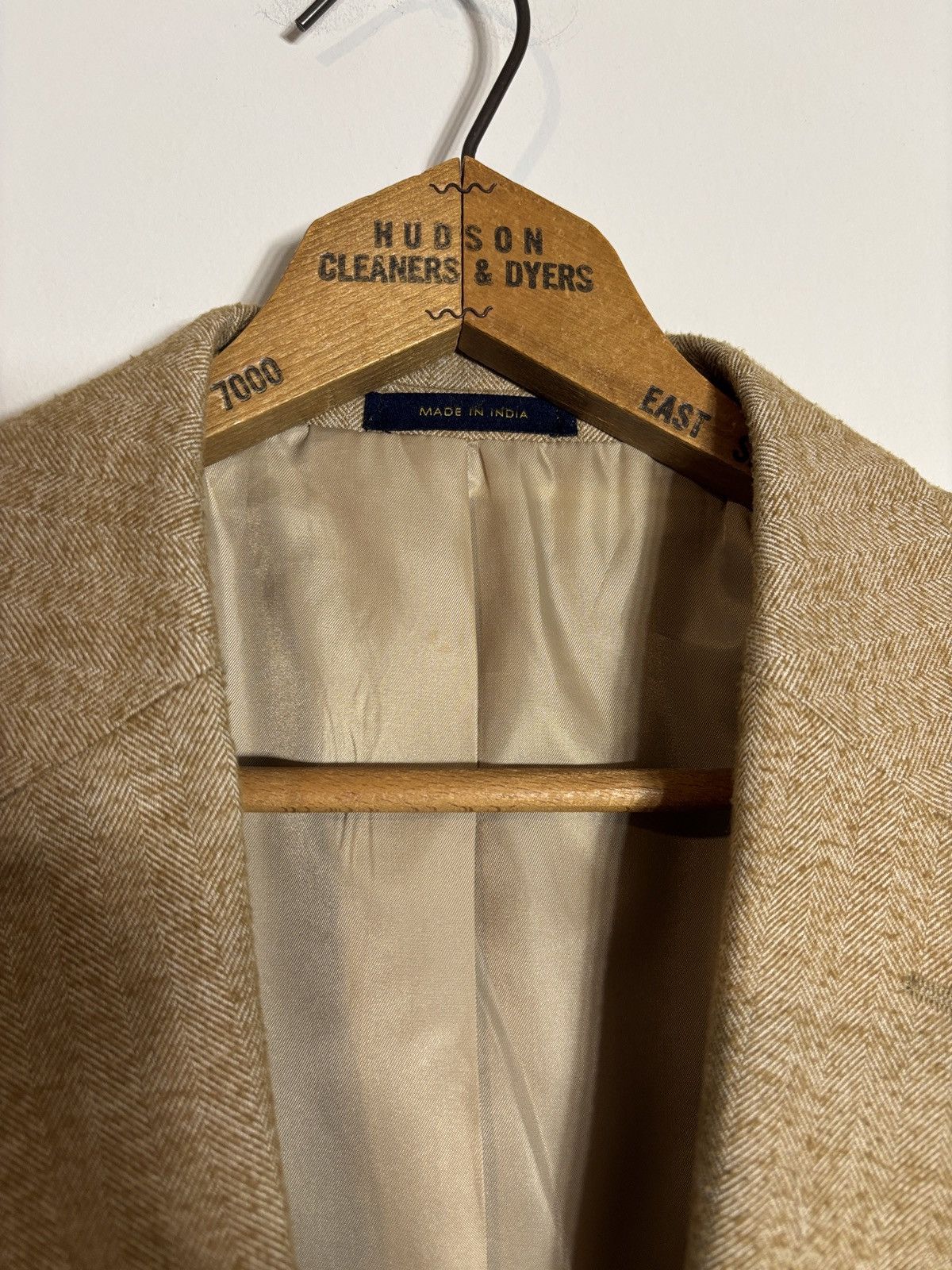 Club Room Club Room Macy’s Blazer Tan Elbow Patches Preppy 40S Size 40S - 2 Thumbnail