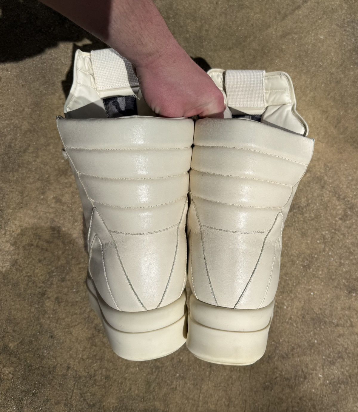 Rick Owens Rick Owens FW24 Porterville Mega Geobasket "Milk" LCO Size US 9 / EU 42 - 5 Thumbnail