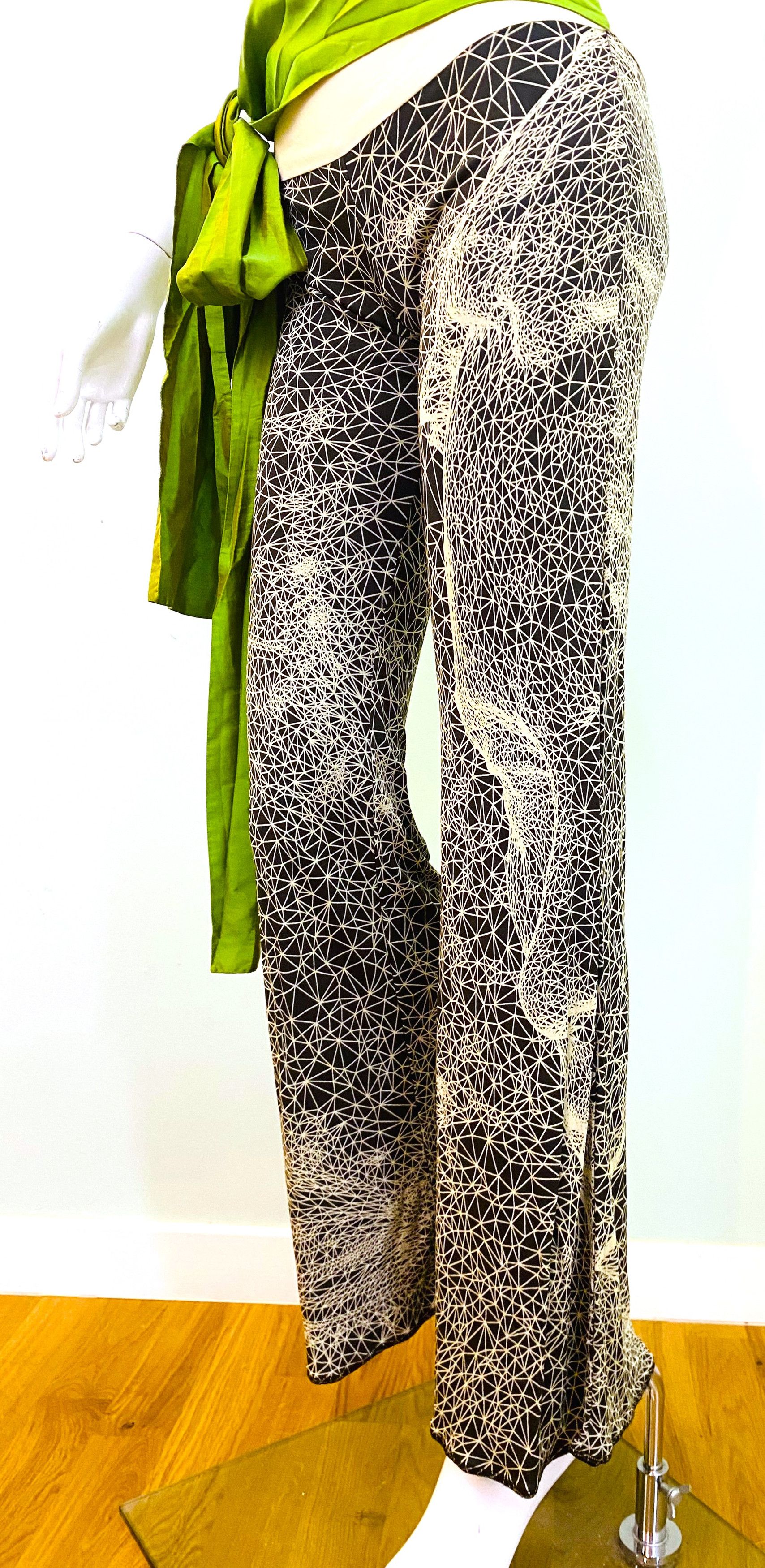 Jean Paul Gaultier Jean Paul Gaultier Geometric Face Optical Illusion Pants Size 25" / US 0 / IT 36 - 8 Thumbnail