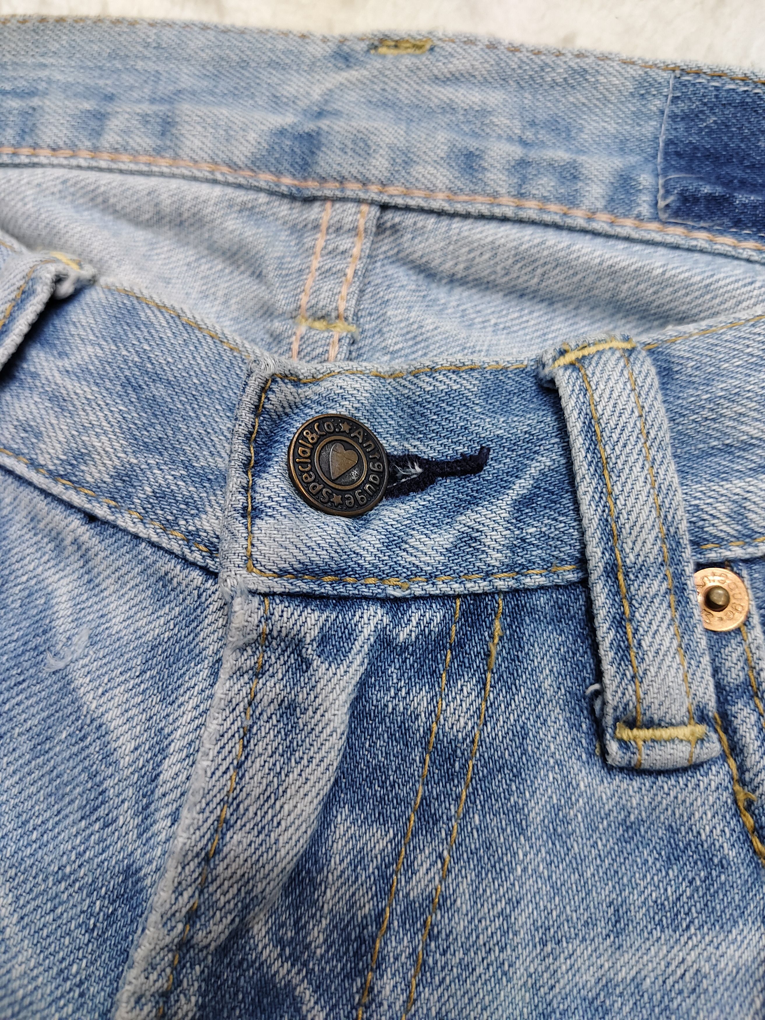 Japanese Brand SICK🇯🇵 Vtg Antgauge 🇯🇵Double Pocket Ripped Jeans Size 29" - 9 Thumbnail