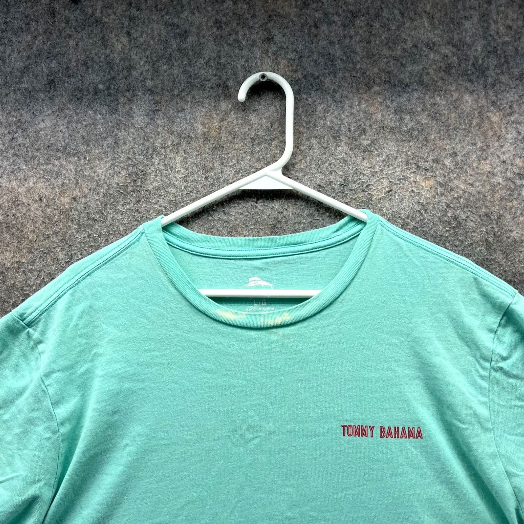 Tommy Bahama Tommy Bahama Shirt Mens Large Blue Crewneck Motion Detector Aloha Spell Out Shirt Size US L / EU 52-54 / 3 - 7 Thumbnail