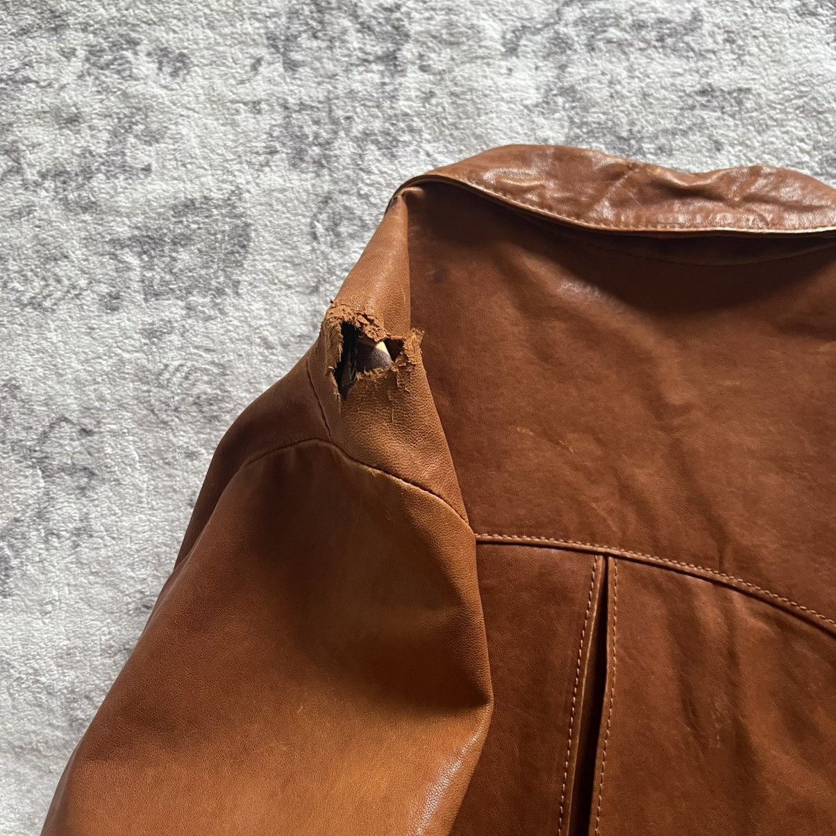 If Six Was Nine × Japanese Brand × Le Grande Bleu (L.G.B.) Led Rechwe Silk Lined Leather Jacket | Size L Size US L / EU 52-54 / 3 - 11 Thumbnail