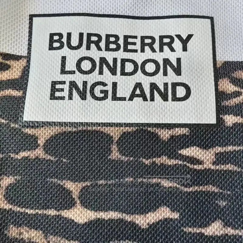 Burberry Burberry White Cotton Men's Polo with Leopard Detail. Size US S / EU 44-46 / 1 - 5 Thumbnail
