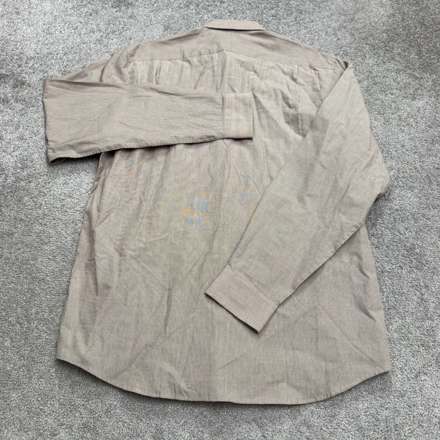 Ben Sherman VINTAGE Ben Sherman Dress Shirt Mens 15.5 Brown Pinstriped Cotton Casual Workwear Classic Size 40R - 2 Thumbnail