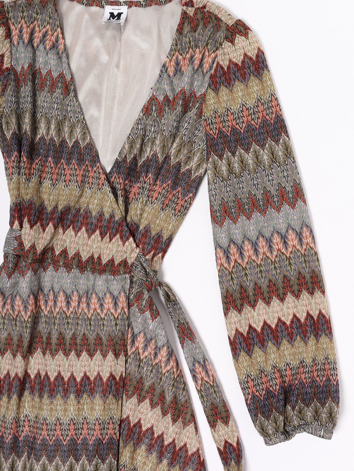 Missoni Missoni Geometric Cotton Viscose Linen Dress Long Printed Size XS / US 0-2 / IT 36-38 - 3 Thumbnail