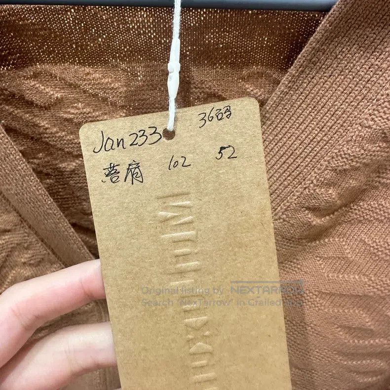Hermes Hermes Brown V-Neck Knit Sweater Size XS / US 0-2 / IT 36-38 - 5 Thumbnail