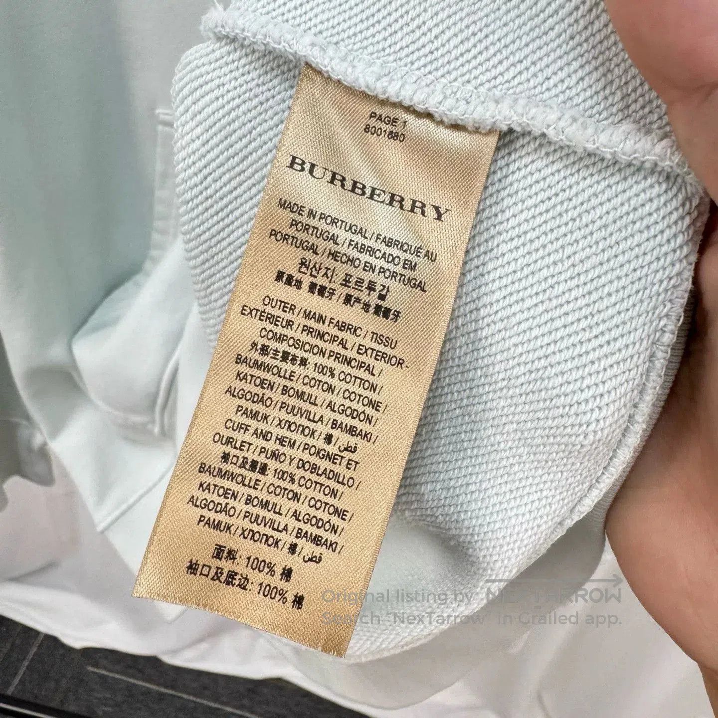 Burberry Burberry Embroidered Letter Hoodie in Misty Blue. Size US S / EU 44-46 / 1 - 6 Thumbnail