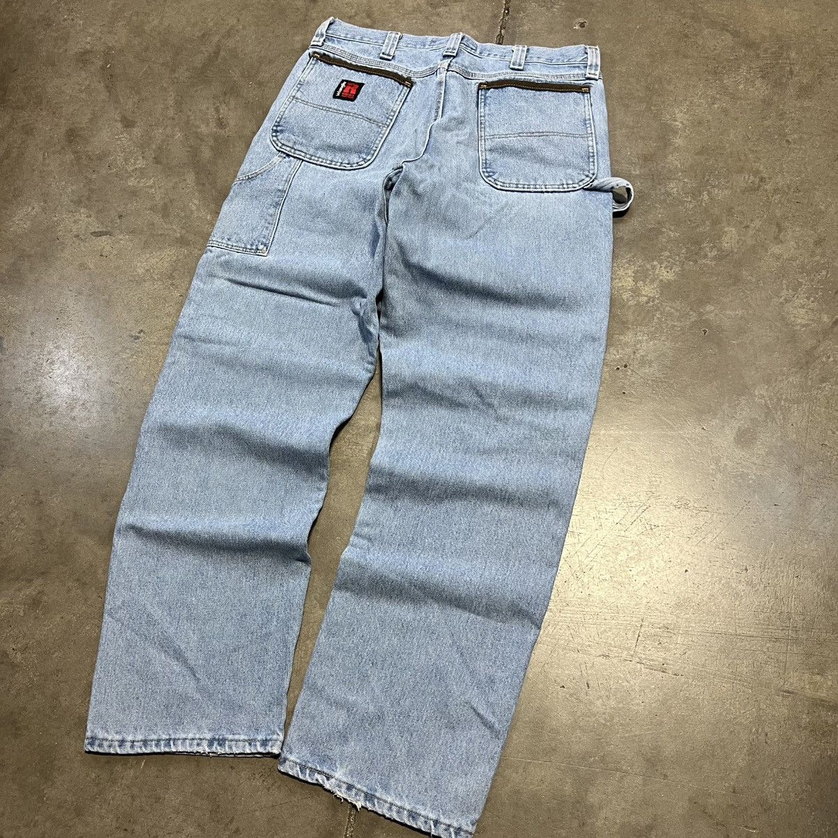 Vintage × Wrangler Vintage Wrangler Riggs Carpenter Workwear Jeans Baggy Faded Size US 36 / EU 52 - 2 Thumbnail