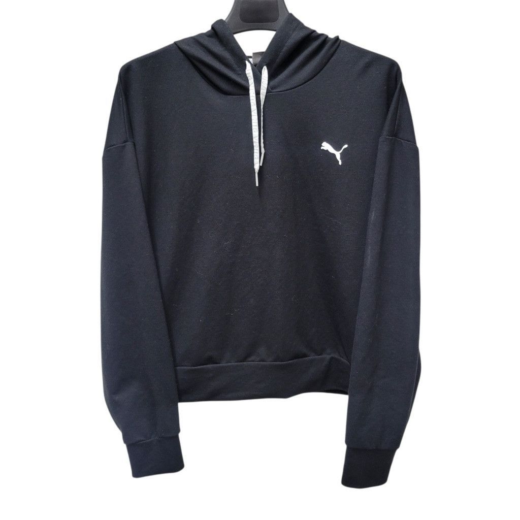 Puma Puma Women Black Cropped Pullover Hoodie Sweatshirt Medium Size M / US 6-8 / IT 42-44 - 2 Thumbnail