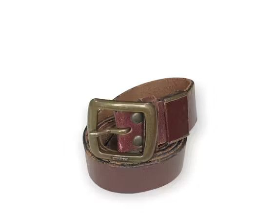 Edwin × Leather Vintage Edwin Solid Brass Leather Buckle Belts Size ONE SIZE - 1 Thumbnail