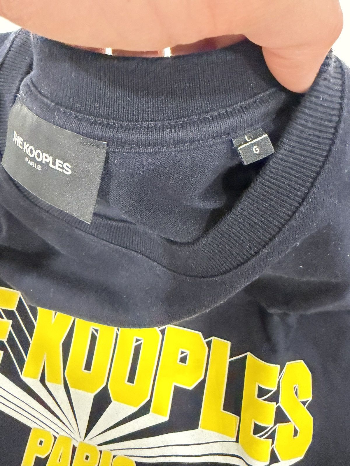 The Kooples The Kooples DoubleSided Black T Shirt size L Size US L / EU 52-54 / 3 - 3 Thumbnail
