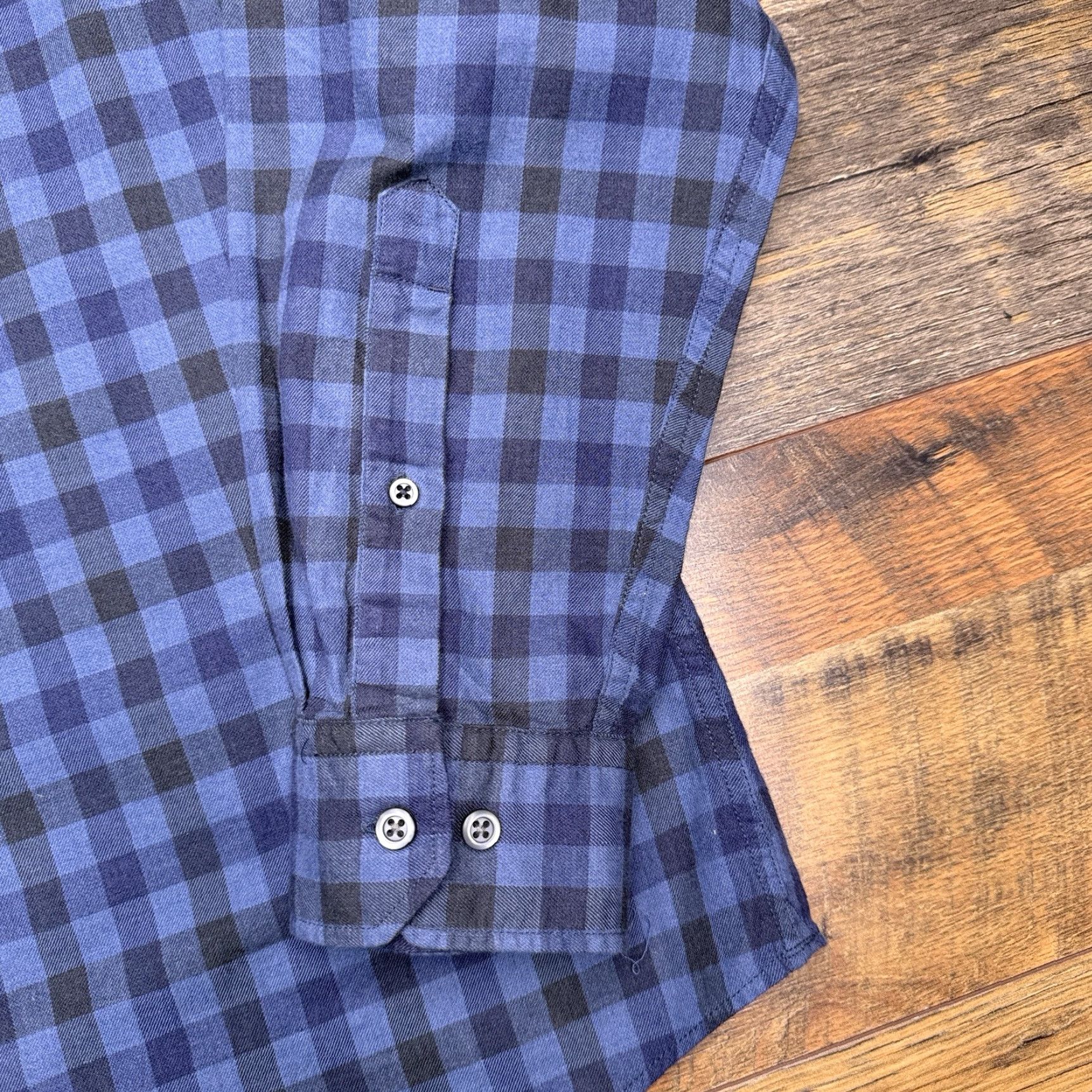 Banana Republic Banana Republic Shirt Mens XL Blue Slim Button-Up Check Flannel Size US XL / EU 56 / 4 - 7 Thumbnail