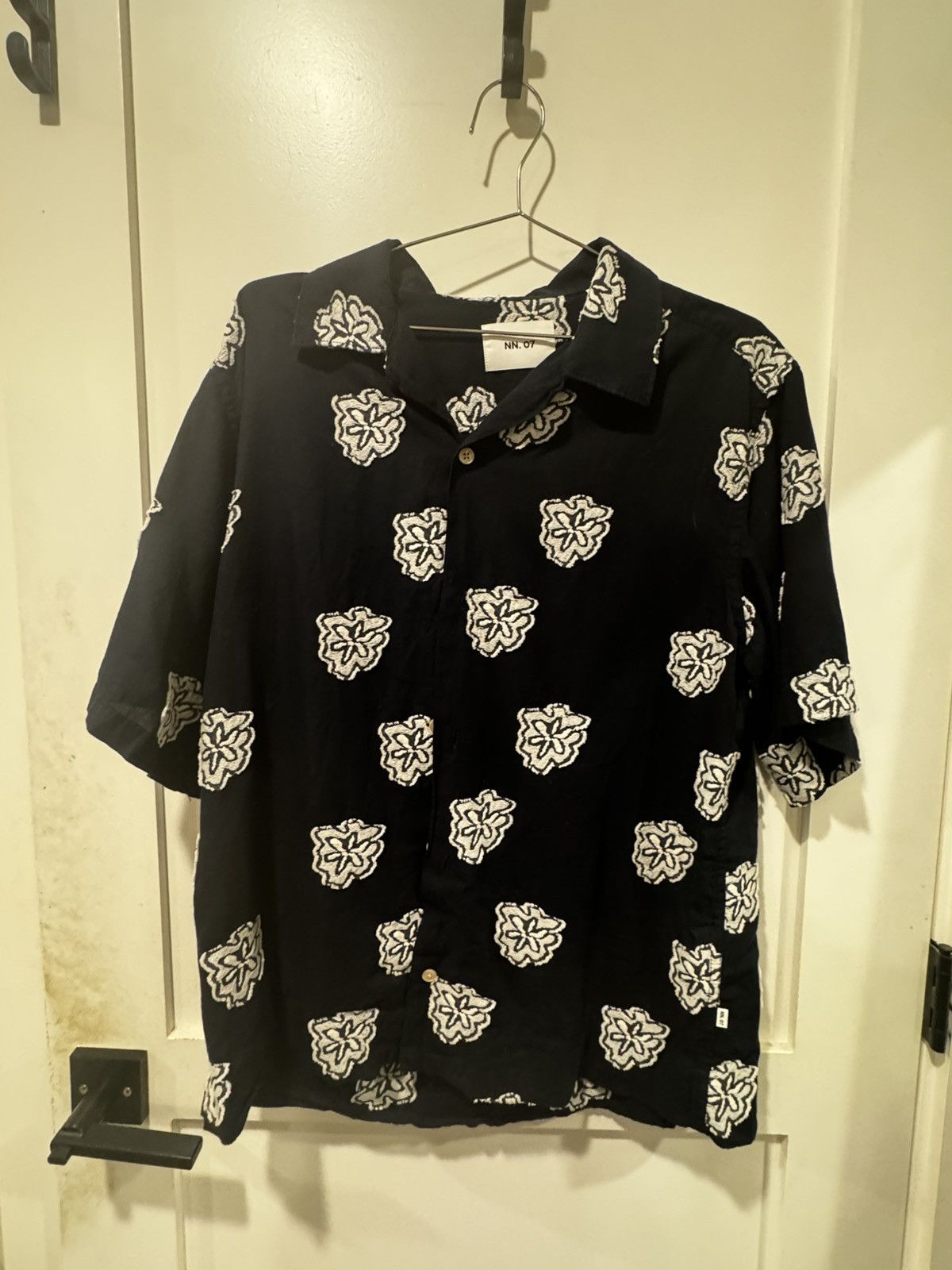 NN07 NN.07 Navy Flower Shirt Size US M / EU 48-50 / 2 - 1 Thumbnail