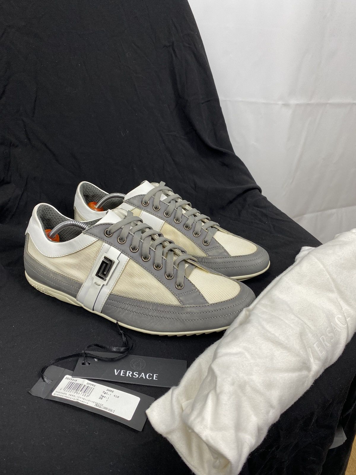 Versace Versace Canvas-Leather Sneakers size 40 Size US 10 / IT 40 - 2 Thumbnail