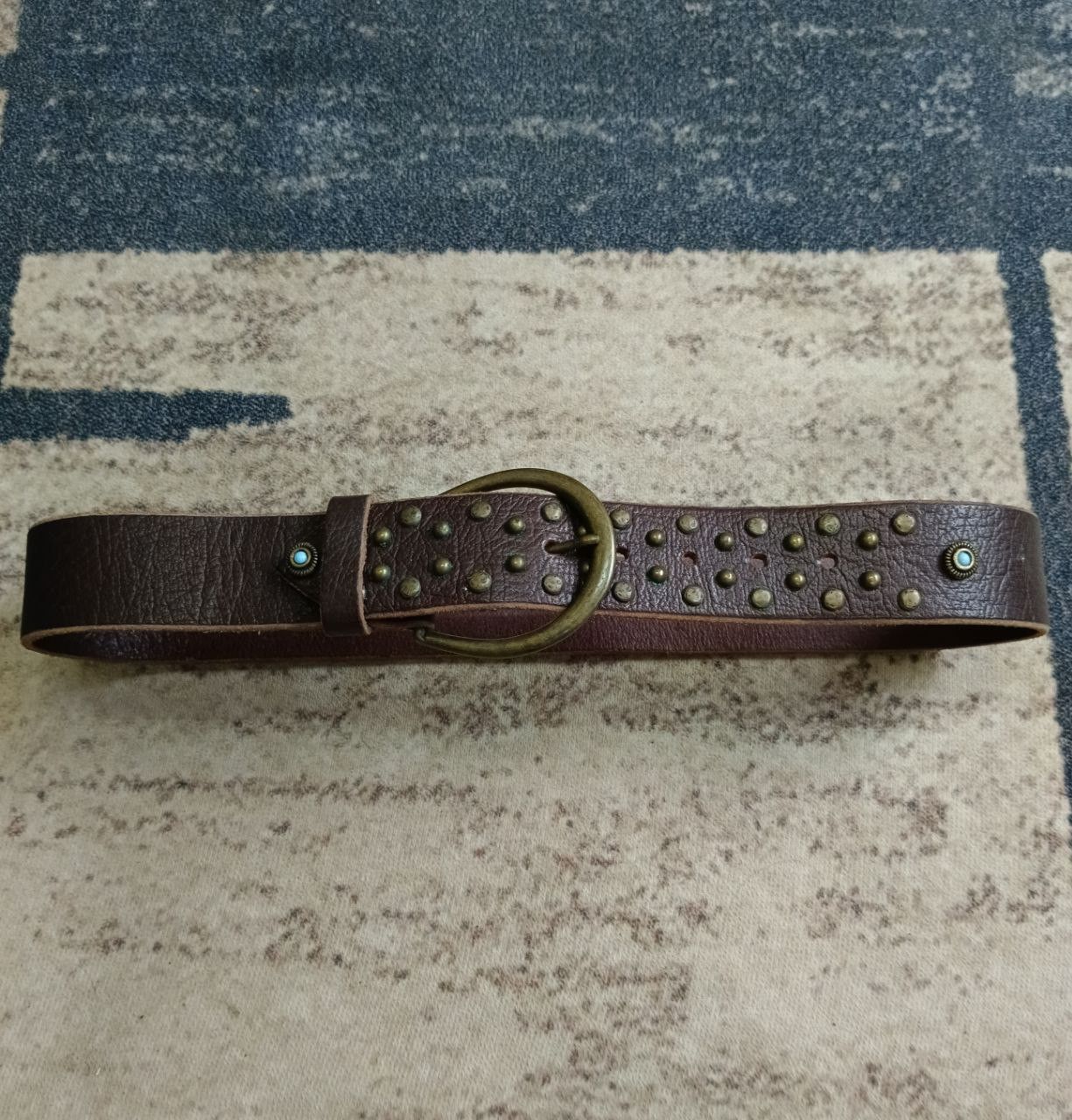 Leather BOSCH MADE IN ITALY STUDDED LEATHER BELT(SIZE 27-31 INCH) Size ONE SIZE - 2 Thumbnail
