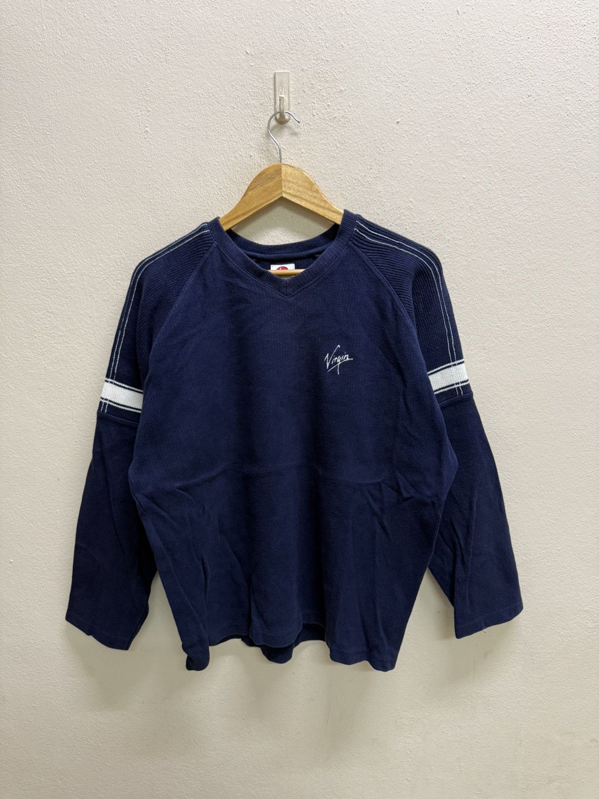 Japanese Brand Vintage Virgin Vneck Raglan Sleeve Sweatshirt Size US M / EU 48-50 / 2 - 14 Thumbnail
