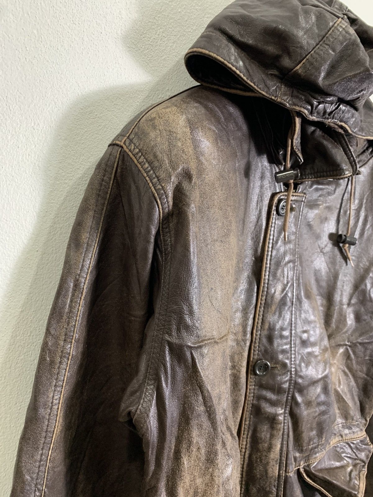U.S. Polo Assn. Vintage Us Polo Parka leather Jacket Distressed Size US L / EU 52-54 / 3 - 4 Thumbnail