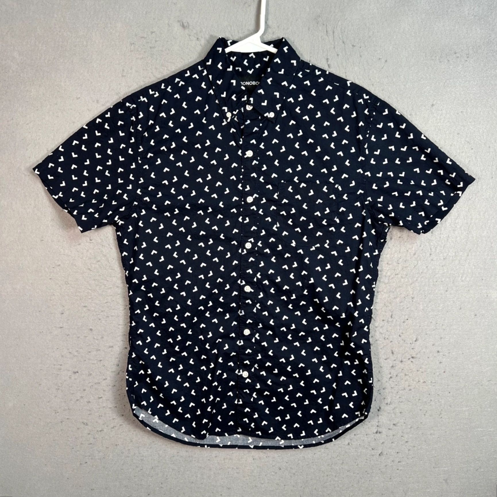 Bonobos BONOBOS Mens Size Small Navy Blue Short Sleeve Button-Up Shirt Standard Fit Size US S / EU 44-46 / 1 - 2 Thumbnail