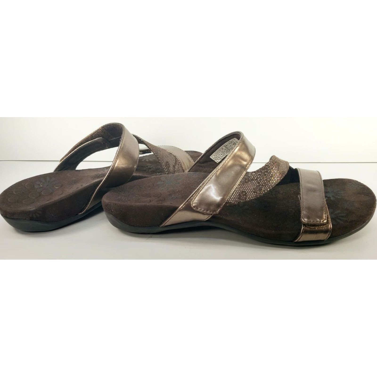 Vionic Vionic Jodie Sandals Flip Flops Boho Comfy Women's Sz 8M Brown Metallic ECU Size US 8 / IT 38 - 6 Thumbnail