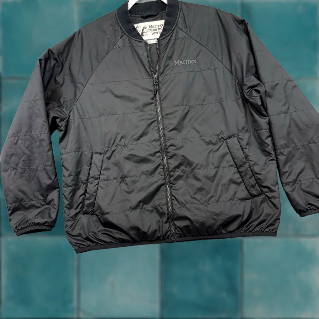 Marmot Marmot Pullover Jacket Mens XL Black Zip Stand-Up Collar Regular Insulation Polyester Outdoor Hiking Outdoor Quilted Puffer Size US XL / EU 56 / 4 - 1 Thumbnail