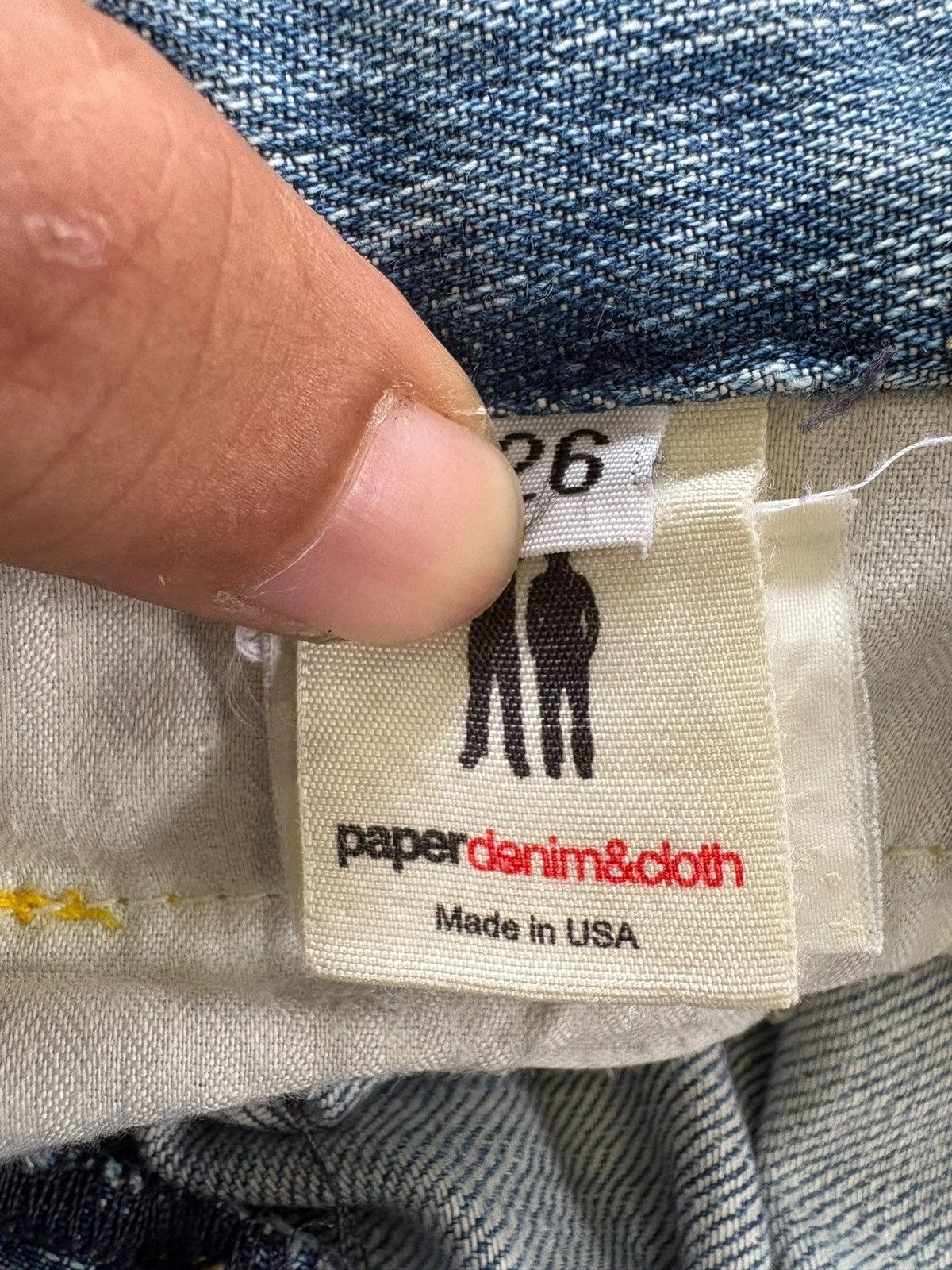 Paper Denim & Cloth Vintage Paper Denim Faded Wash Patched Flare Jeans Size 28" / US 6 / IT 42 - 6 Thumbnail