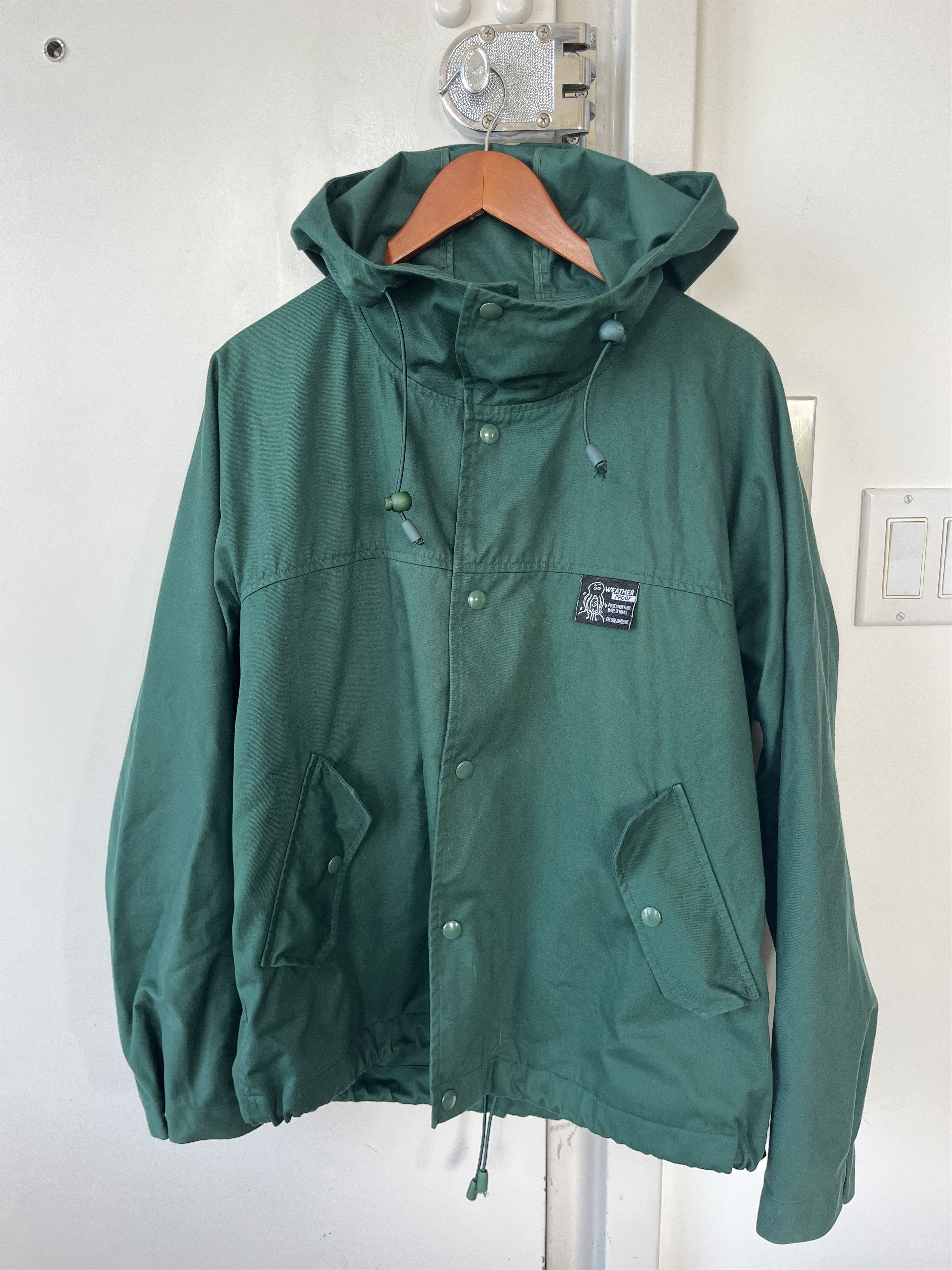 Arpenteur Green Sportive Hooded Jacket with Comic Tag Grailed