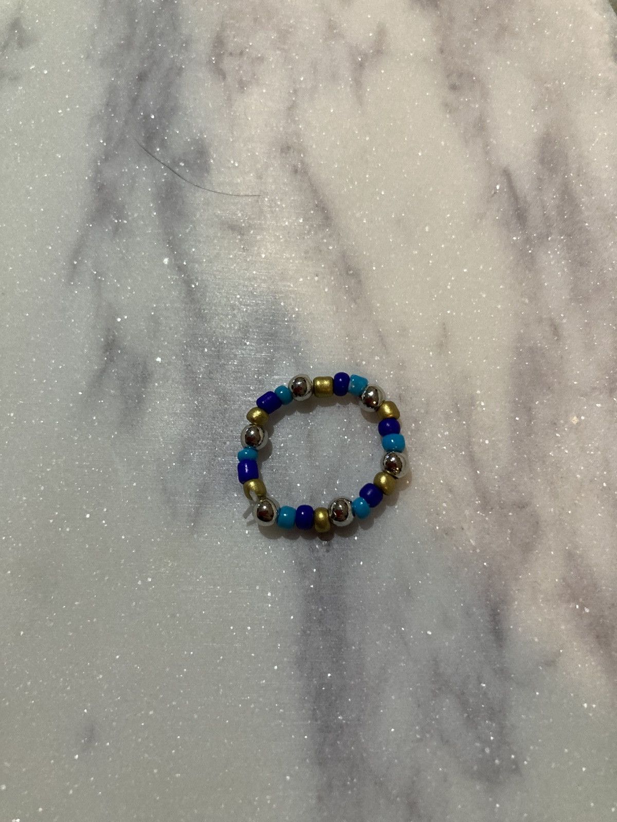 Other Blue and gold coloured beaded ring Size ONE SIZE - 1 Preview