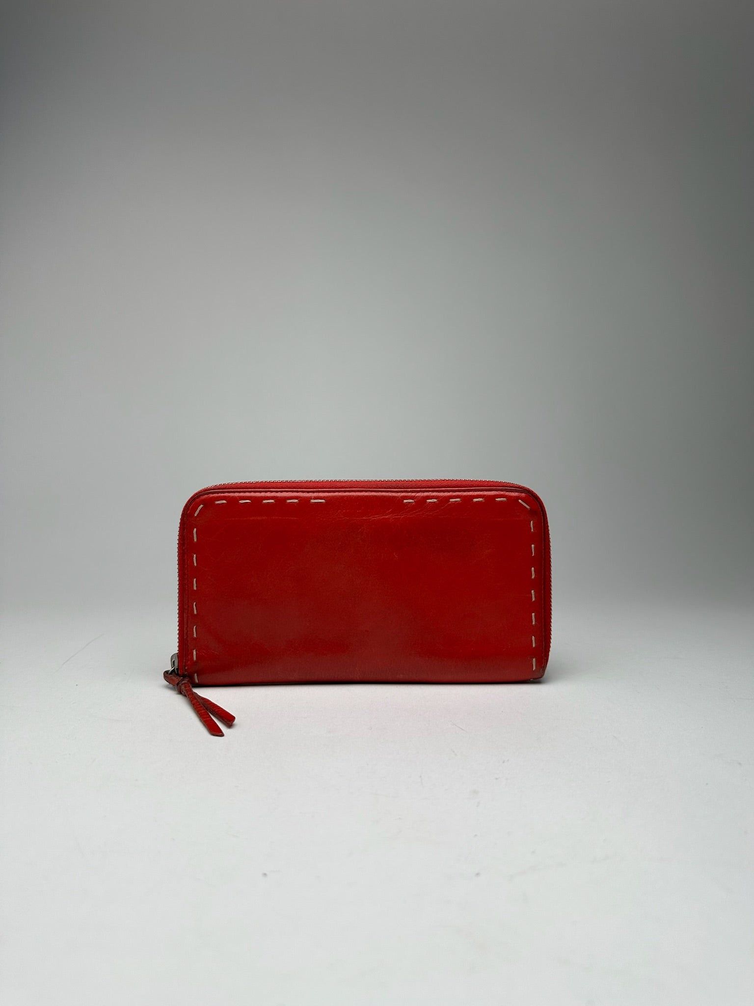 Miu Miu Vintage Leather Wallet red Size ONE SIZE - 1 Thumbnail