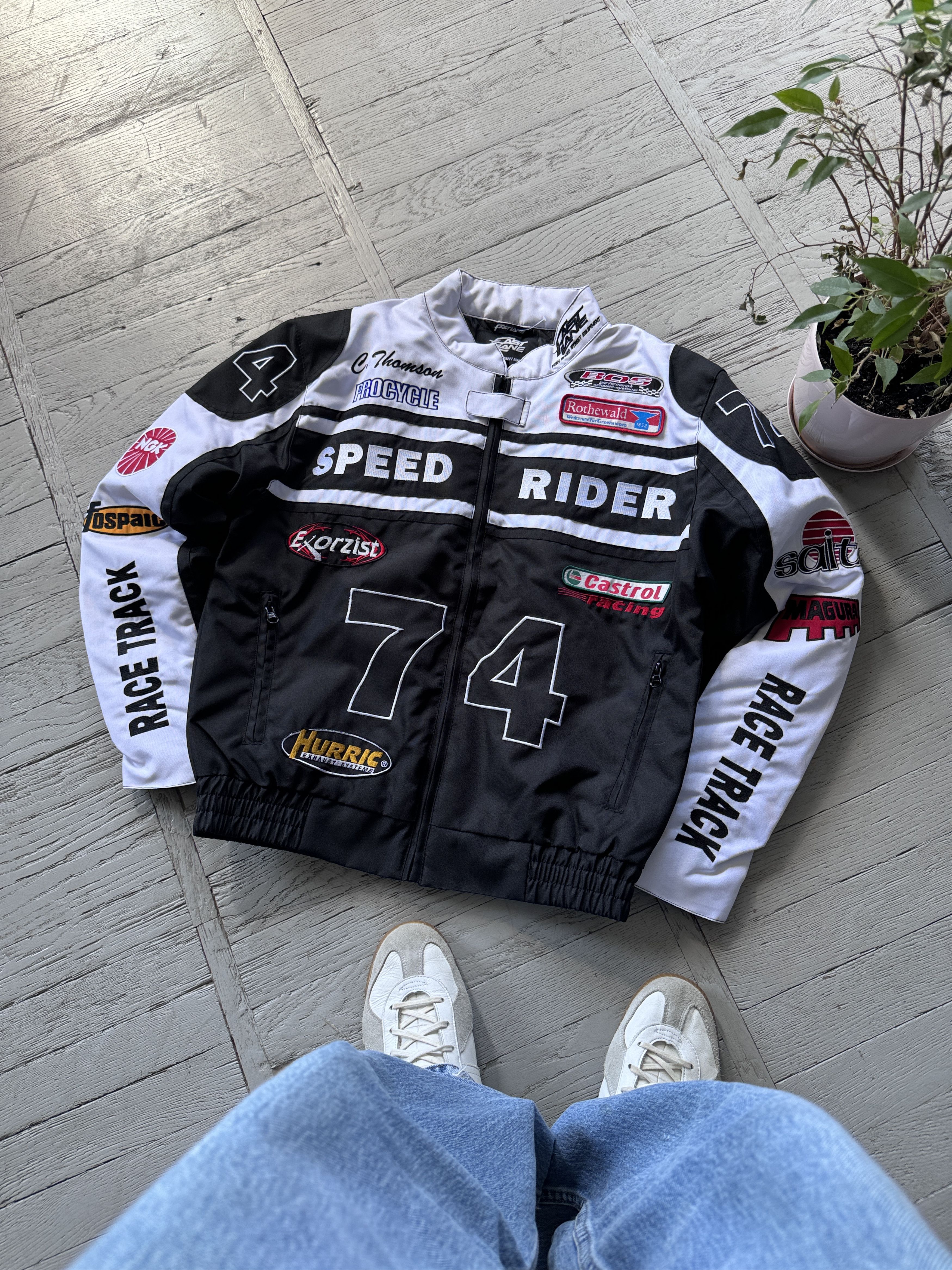 Japanese Brand Vintage Speed Rider Racing Team Moto Jacket | Grailed