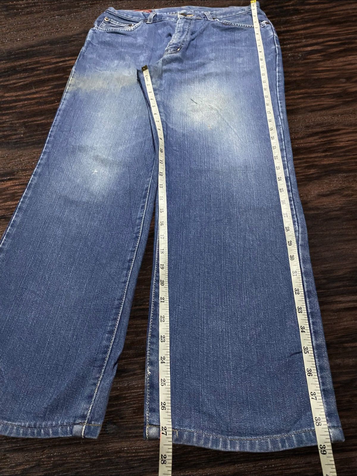 Japanese Brand Vintage Japanese Brand Edwin 703 Blue Wash Distressed Jeans Size US 30 / EU 46 - 14 Thumbnail