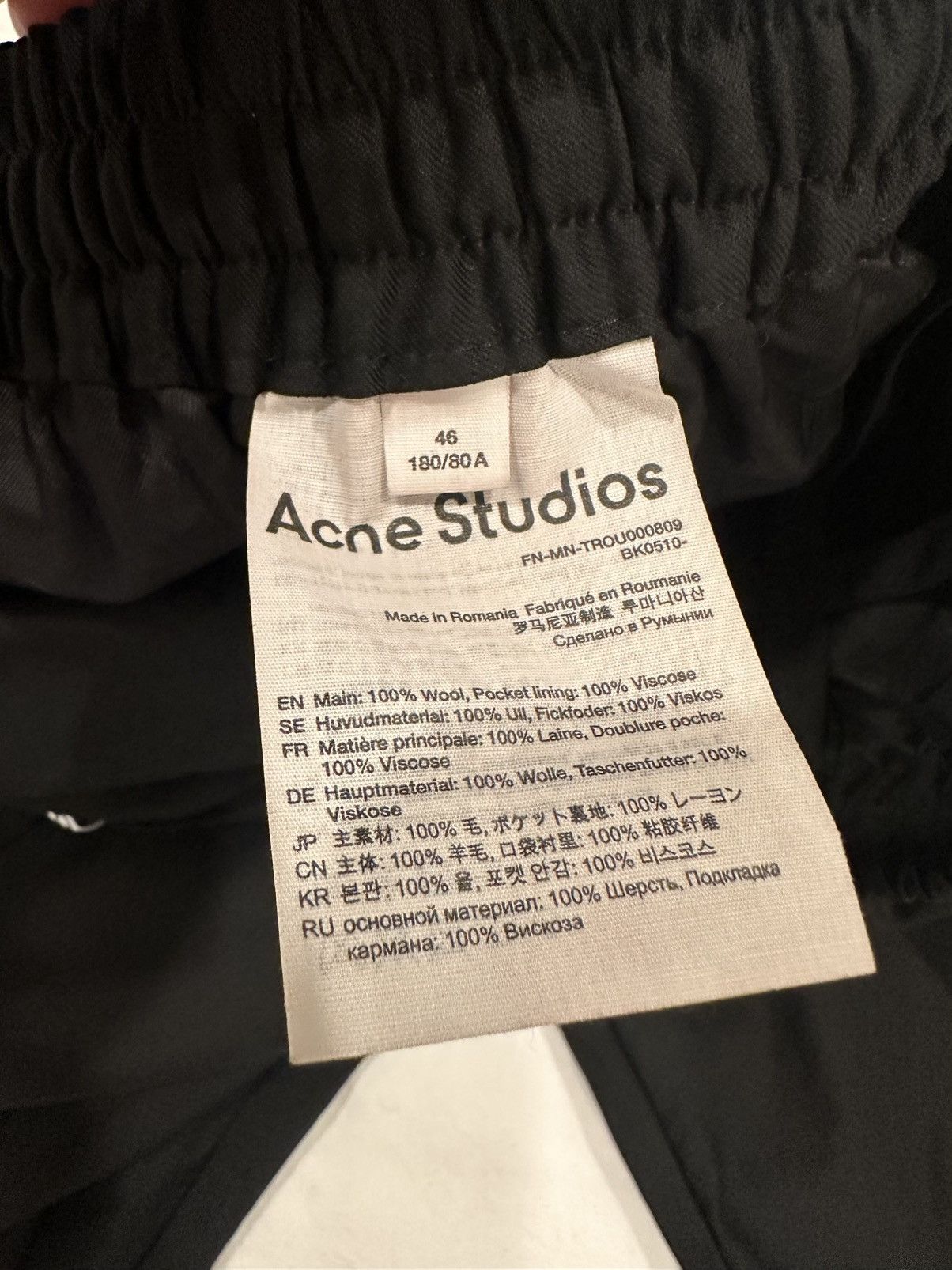 Acne Studios Acne Studios 100% Wool Trouser Size 46 Size US 30 / EU 46 - 7 Thumbnail