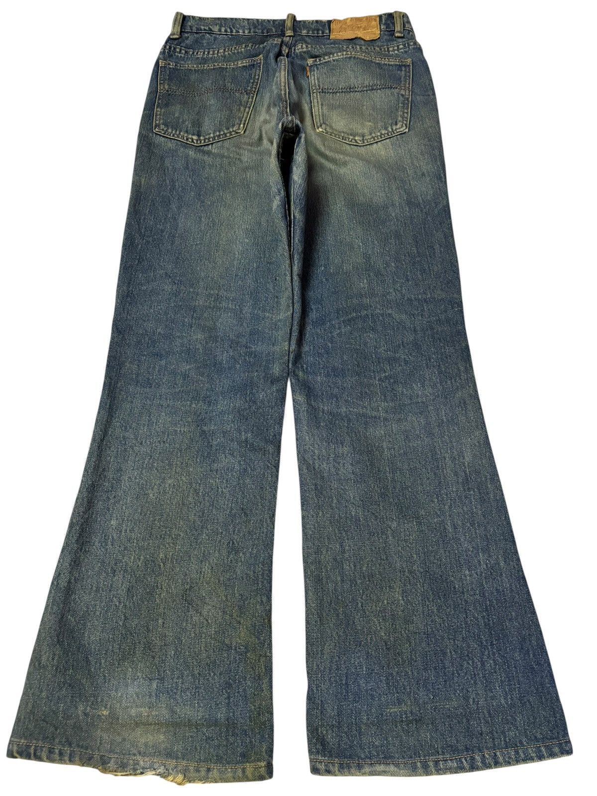 Big John Vtg 90s Big John Orange Tag Mud Wash Distressed Jeans Size US 30 / EU 46 - 2 Thumbnail