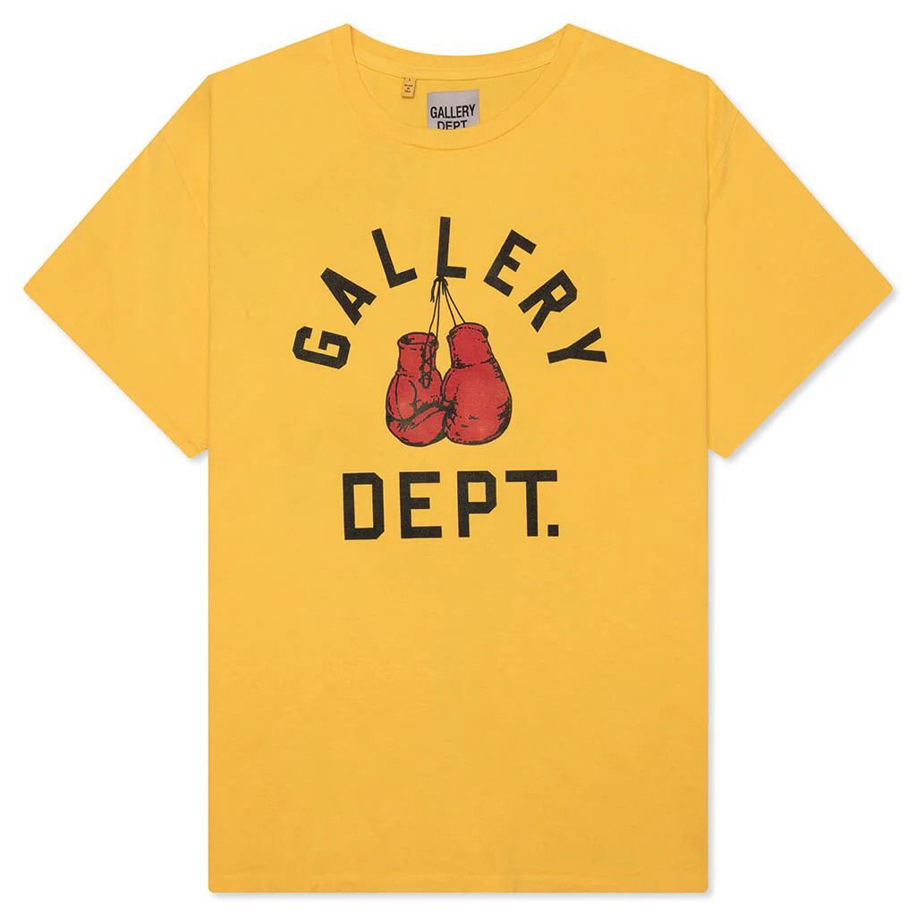 o1mle0825 Boxing Merch Tee Shirt in Golden Yellow
