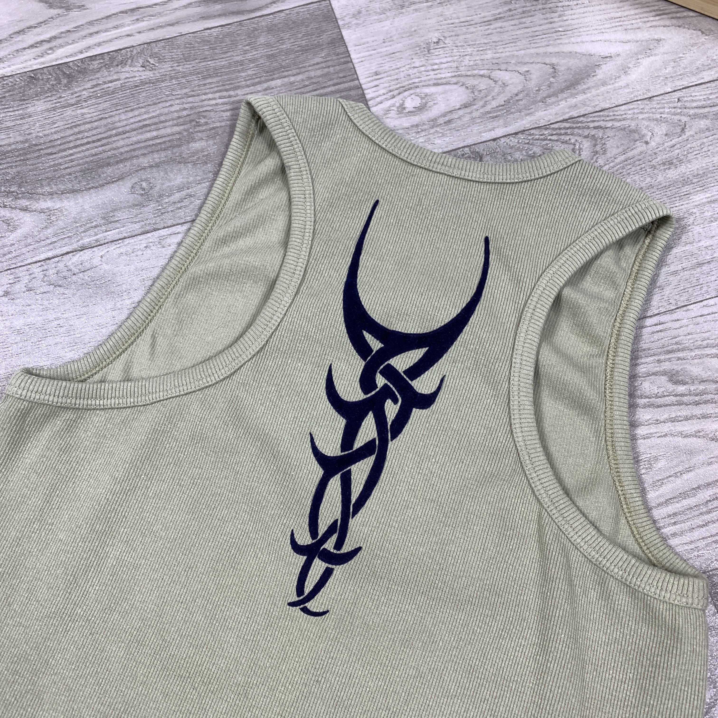 Japanese Brand Vintage Japanese Y2K Tribal Tattoo Green Women's Tank Top Size M / US 6-8 / IT 42-44 - 7 Thumbnail