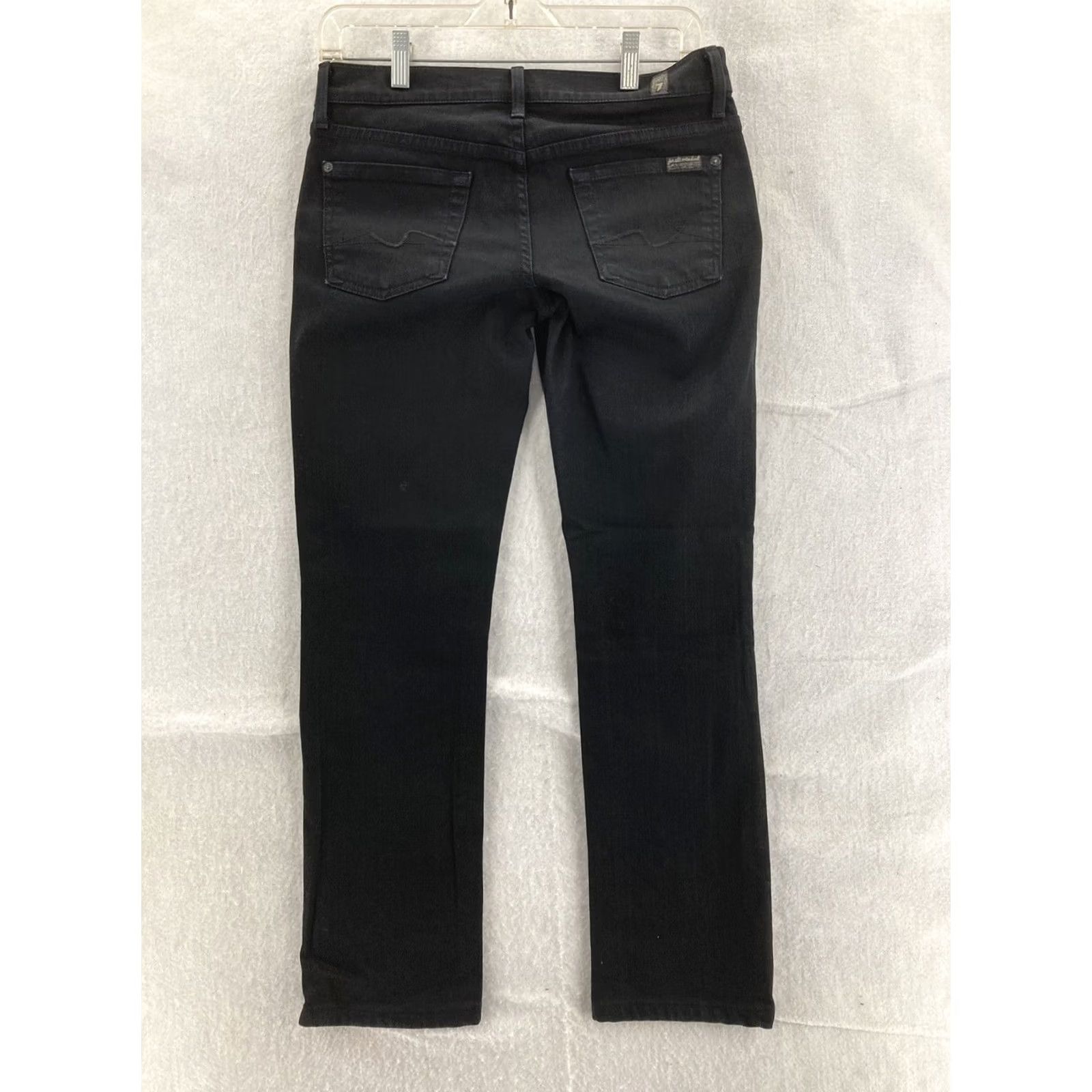 7 For All Mankind 7 For All Mankind Jeans Womens 26 Black Straight Leg Pants Size 26" / US 2 / IT 38 - 2 Thumbnail