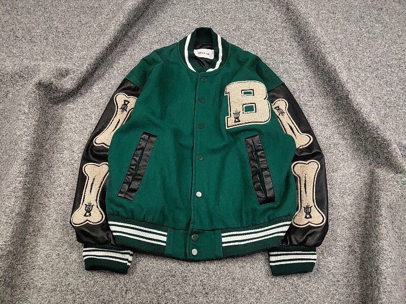 Japanese Brand Vintage Bones Japan Skeleton Letterman Varsity Bomber Jacket Size US S / EU 44-46 / 1 - 2 Thumbnail