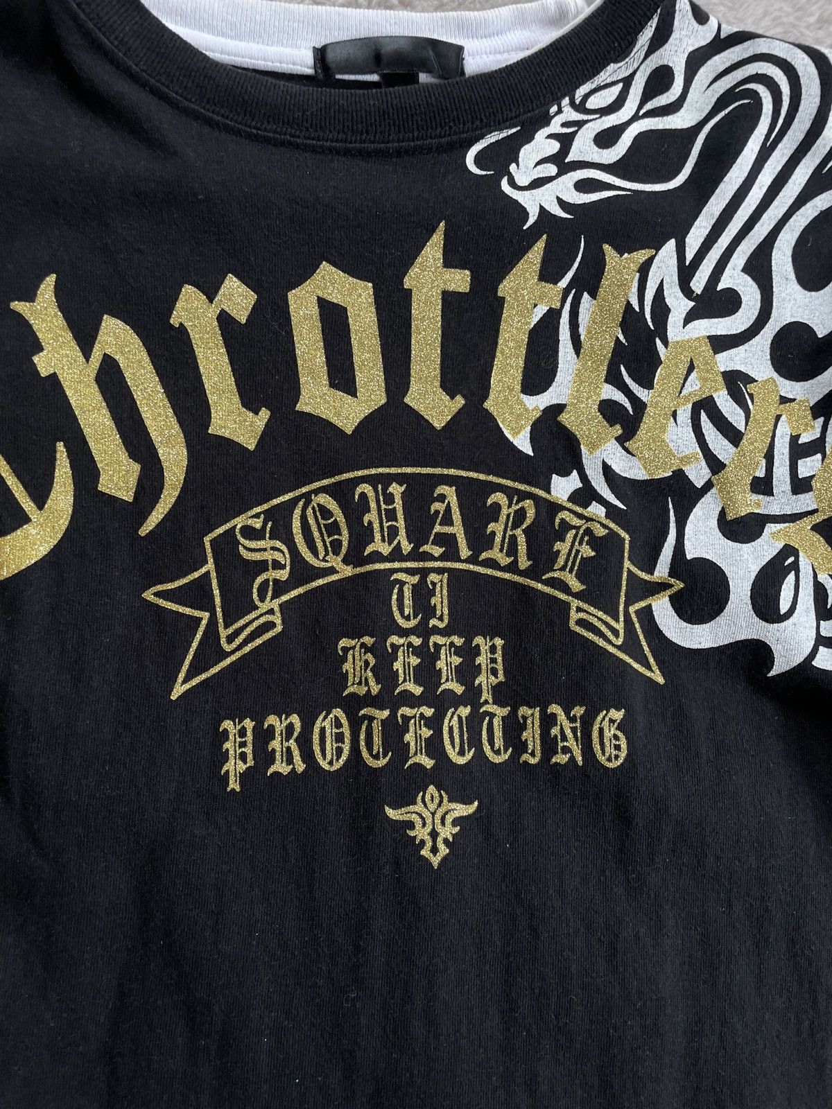 If Six Was Nine 2000s Japanese archive Glitter Poem Dragon Long Sleeve Tee Size US M / EU 48-50 / 2 - 8 Thumbnail