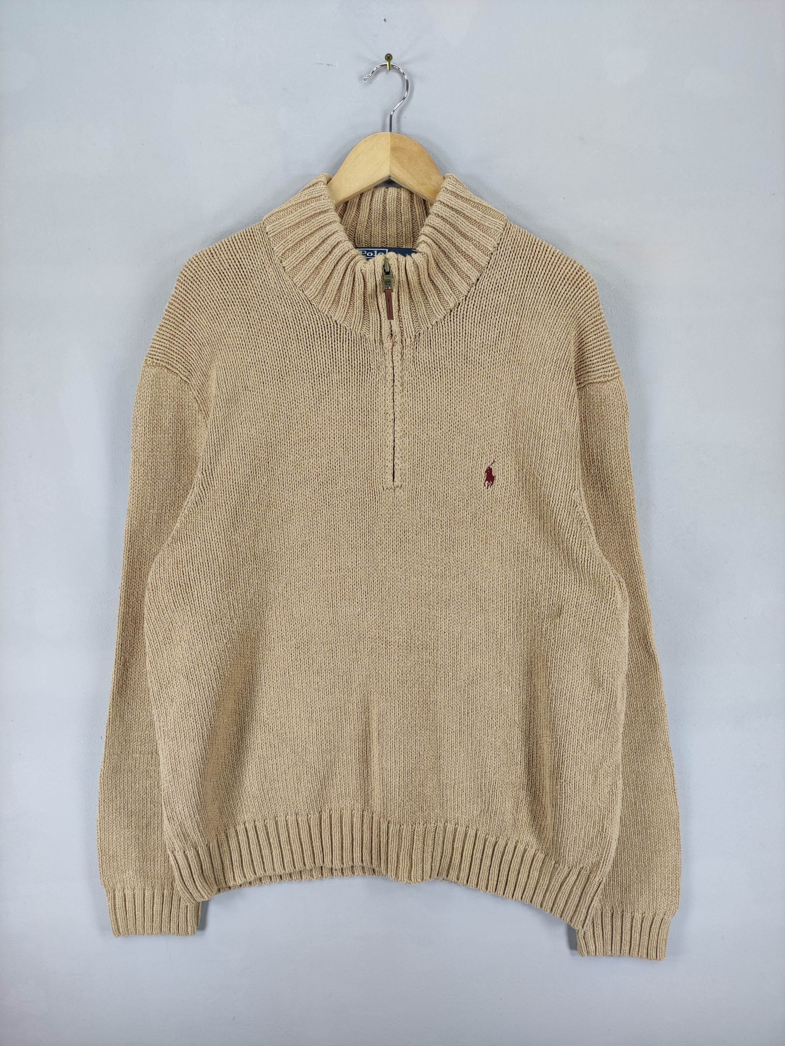 Polo Ralph Lauren Vintage Polo Ralph Lauren knit Sweater Half Zipper Size US XXL / EU 58 / 5 - 1 Thumbnail