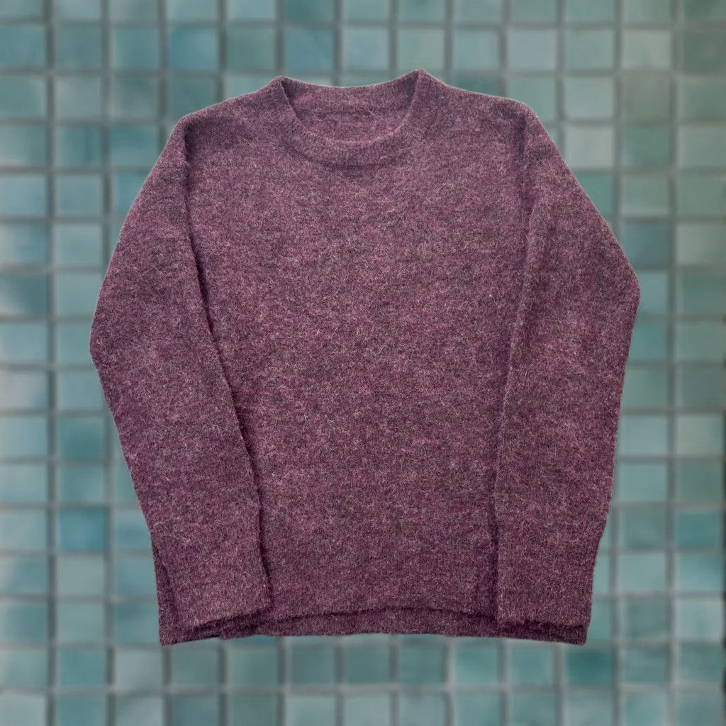 Vintage Babaton Sweater Womens M Purple Alpaca Blend Tight-Knit Crew Long Sleeve Size M / US 6-8 / IT 42-44 - 1 Thumbnail