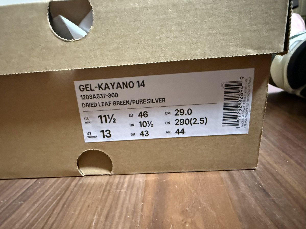 Asics ASICS GEL-KAYANO 14 'DRIED LEAF PURE SILVER' Size 11.5 Size US 11.5 / EU 44-45 - 8 Thumbnail