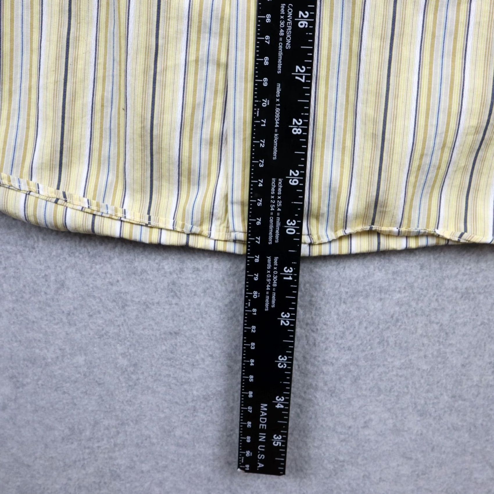 Vintage Kenneth Gordon Sport Shirt Mens XL Pocket Button Up Yellow Striped Long Sleeve Size US XL / EU 56 / 4 - 6 Thumbnail