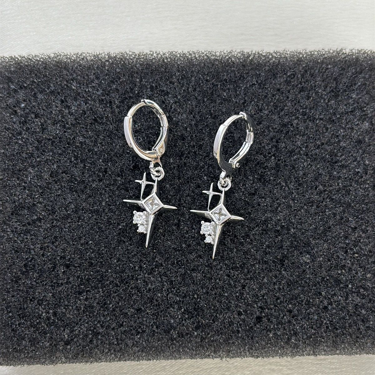 Other CZ Star Dangle Drop Earrings for Men Women Size ONE SIZE - 3 Thumbnail