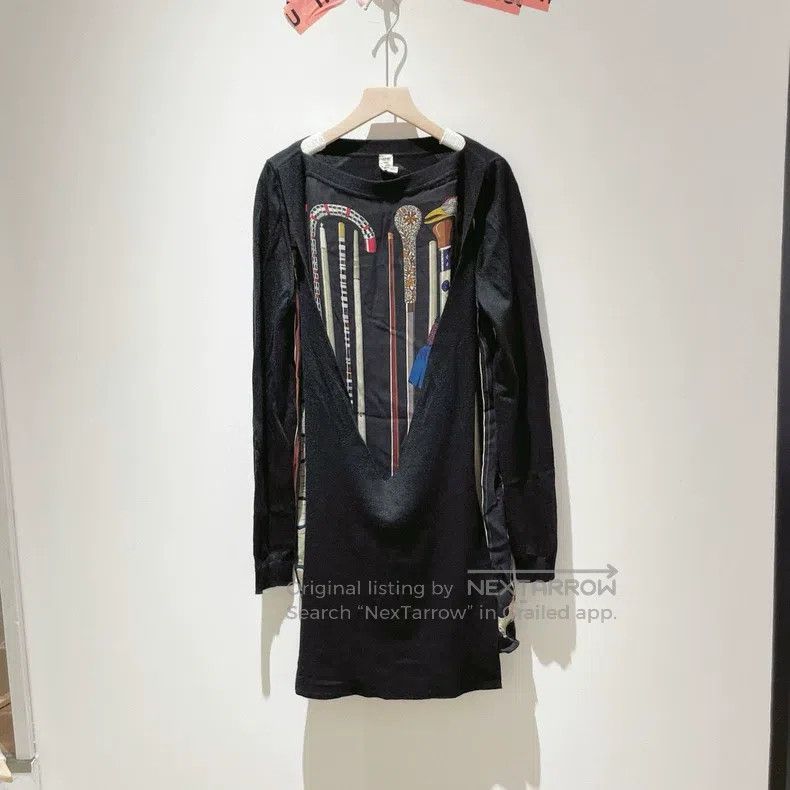 Hermes Hermes Cashmere sweater and silk mixed pattern dress Size XS / US 0-2 / IT 36-38 - 1 Thumbnail