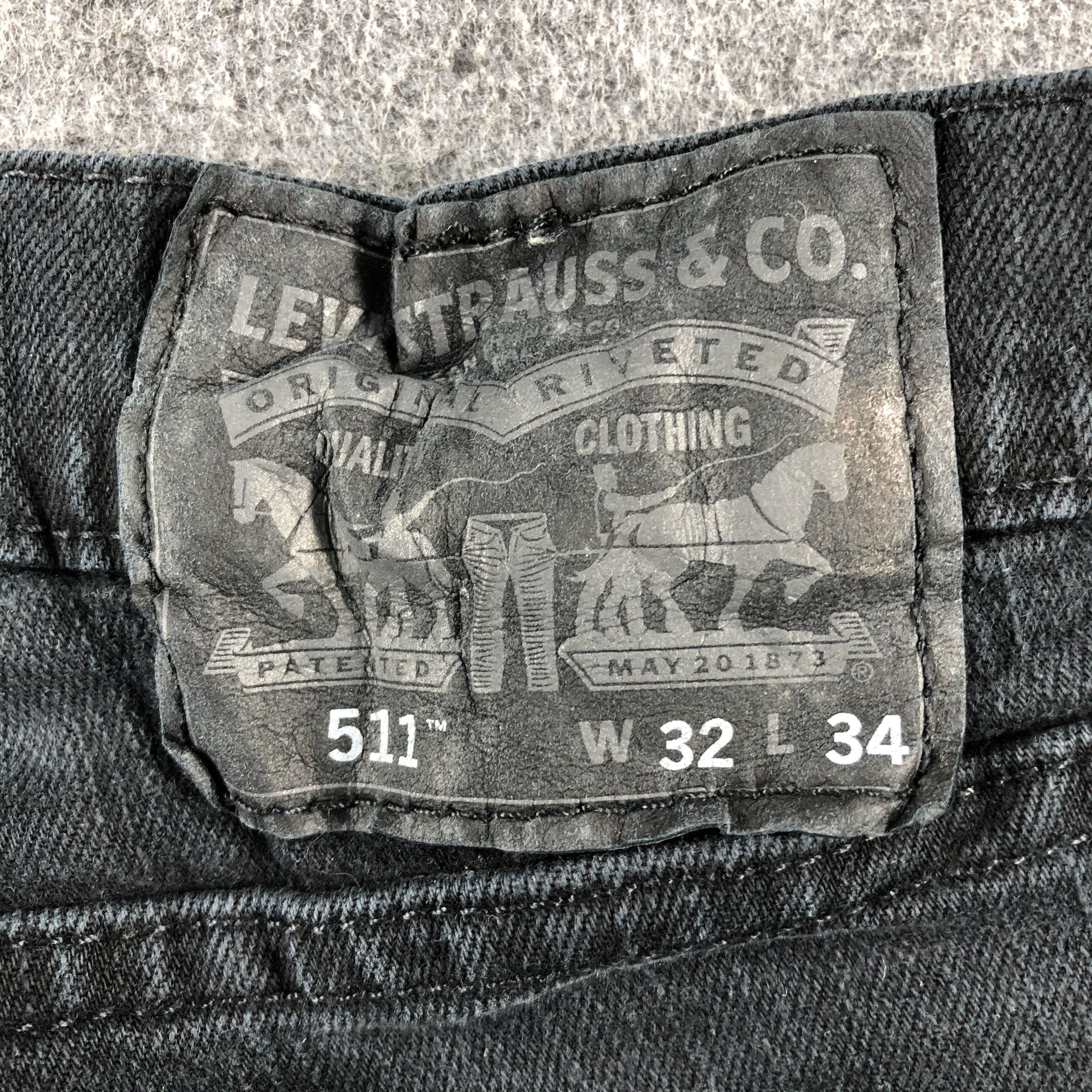 Levi's Vintage Faded Black Levis 511 Jeans-J2635 Size US 31 - 5 Thumbnail