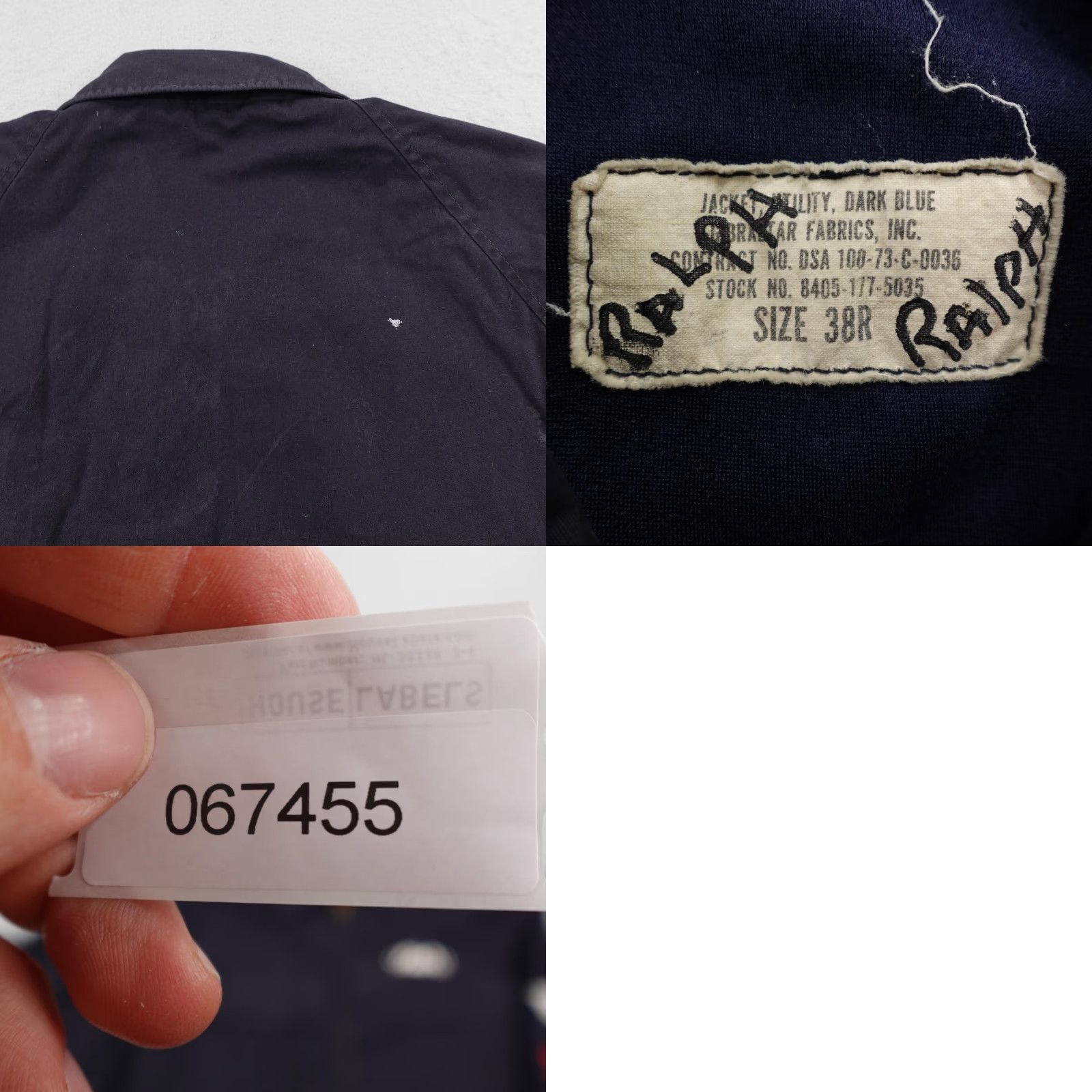 Vintage VINTAGE Navy Jacket Mens 38R Dark Blue Submarine Officer Coat 70s Navy Size US XXS / EU 40 - 9 Thumbnail